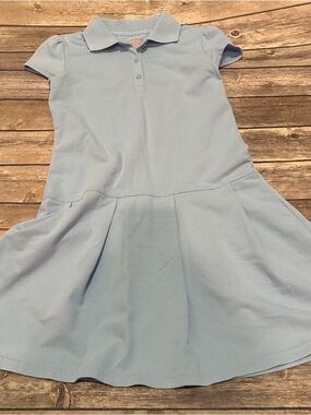Cat & Jack blue uniform polo dress vguc 8y